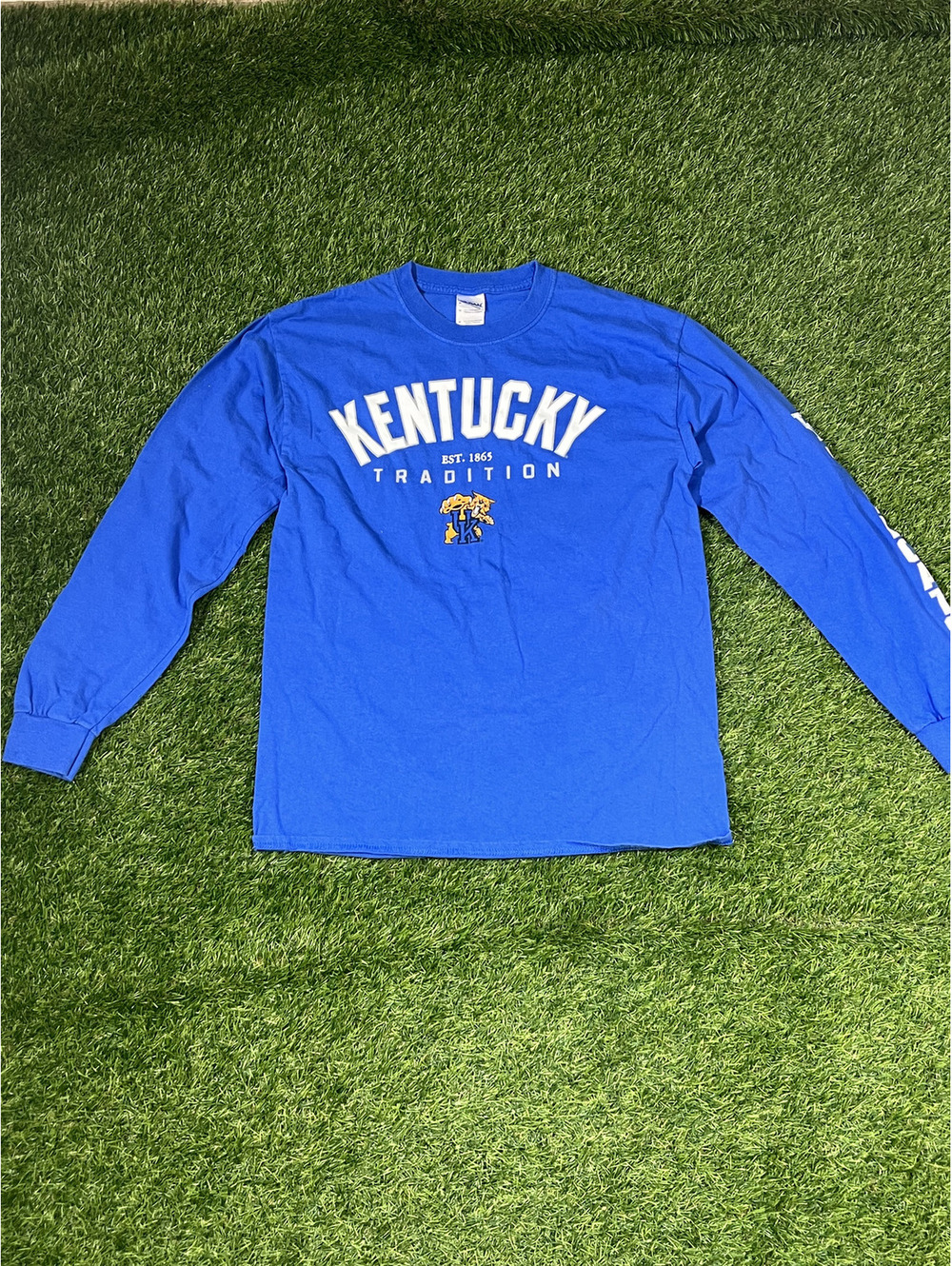 90s Kentucky Ultra Cotton Long Sleeve Shirt Blue 100% Cotton Mens M